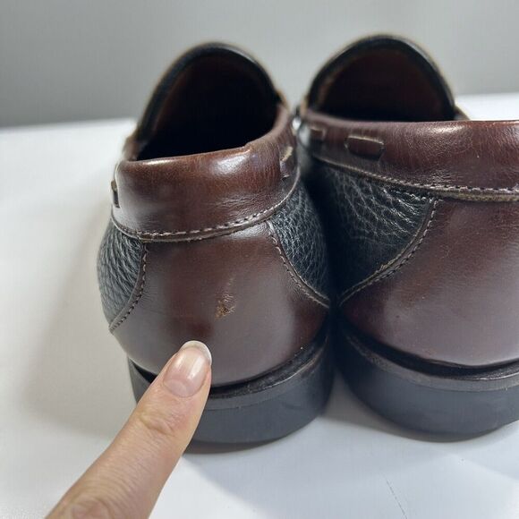 Allen Edmonds Nashua Loafer Men’s 11 D Brown Leather Tassel Slip On Dress - Picture 5 of 9